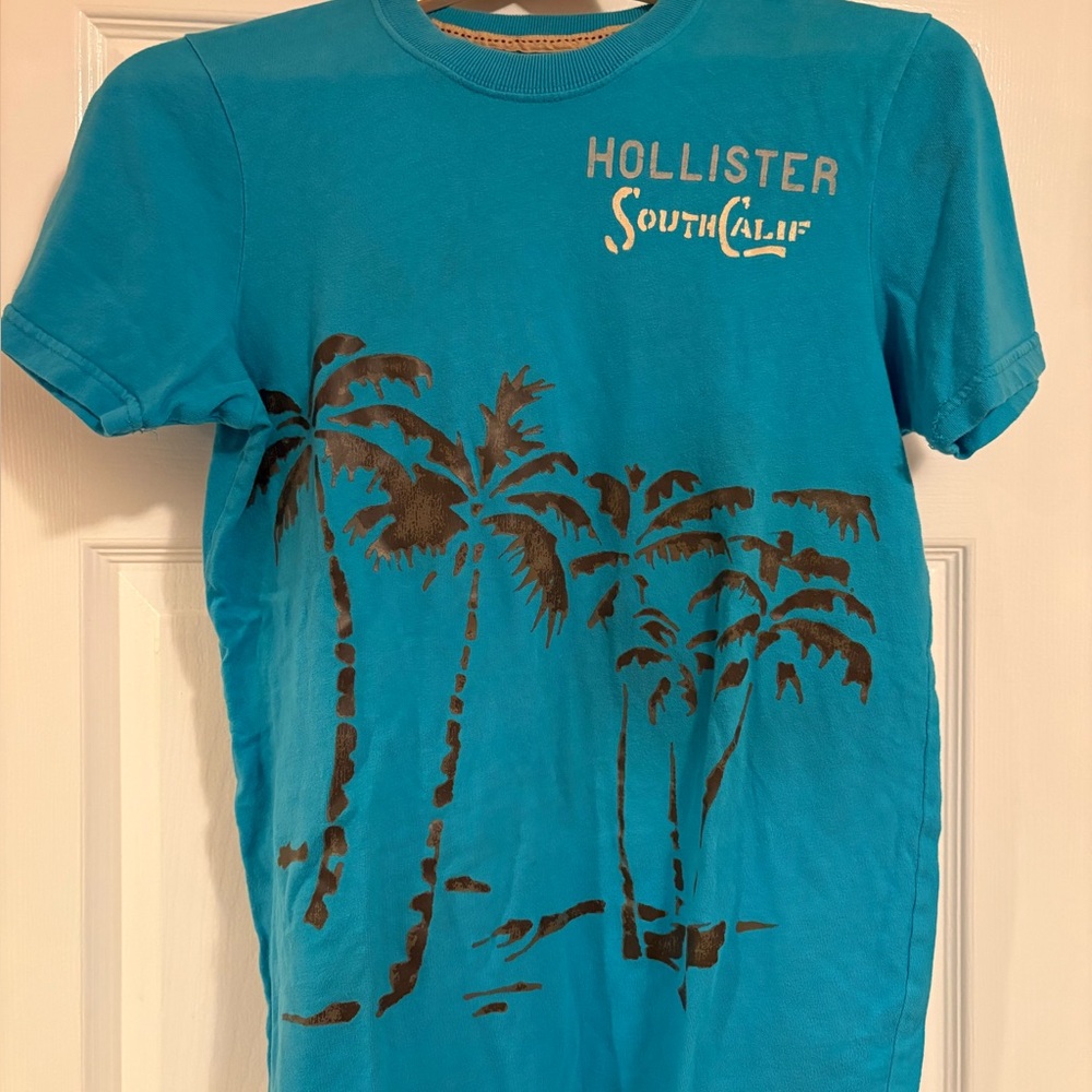 Hollister Teal Crewneck Tee